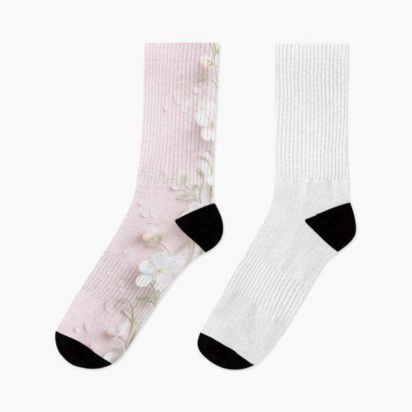 Item preview, Suave rosa y blanco floral dividido – Floración minimalista suave designed and sold by Bellassi.