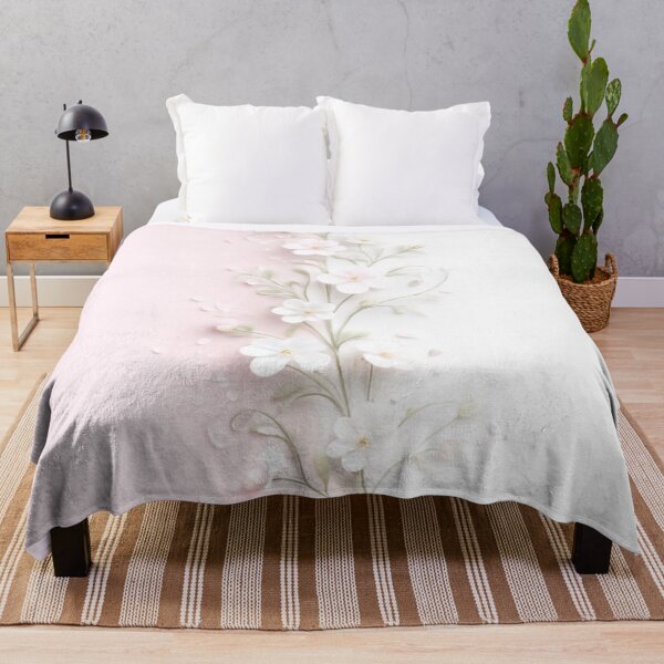 Item preview, Suave rosa y blanco floral dividido – Floración minimalista suave designed and sold by Bellassi.