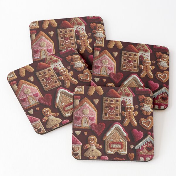 Item preview, Embroidered Gingerbread Houses & Cookies – Whimsical Festive Needlework  Art designed and sold by MiraLumeStudio.