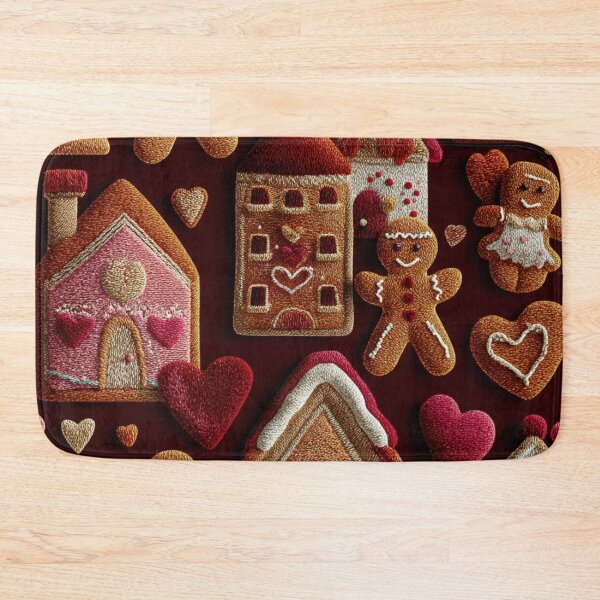 Item preview, Embroidered Gingerbread Houses & Cookies – Whimsical Festive Needlework  Art designed and sold by MiraLumeStudio.