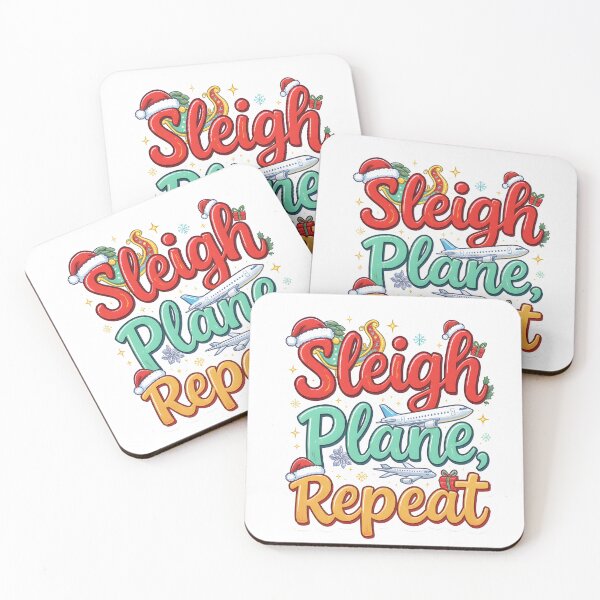 Item preview, Sleigh, Plane, Repeat – Cute Christmas Travel Cartoon Design for Kids & Holiday Travelers designed and sold by ThePunnyTraveler.