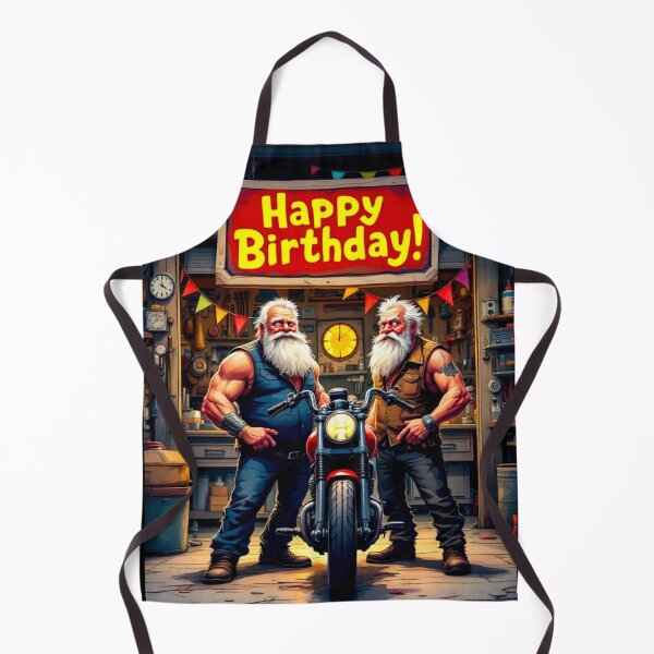 Item preview, HAPPY BIRTHDAY BIKER GARAGE 4B designed and sold by SteadyRolling.