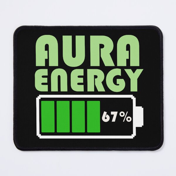 Item preview, Aura Energy Battery Level 67% – New Viral Meme, Spiritual Aesthetic Battery Level Design, Positive Vibes Recharge Graphic designed and sold by BrainBubbleArt.