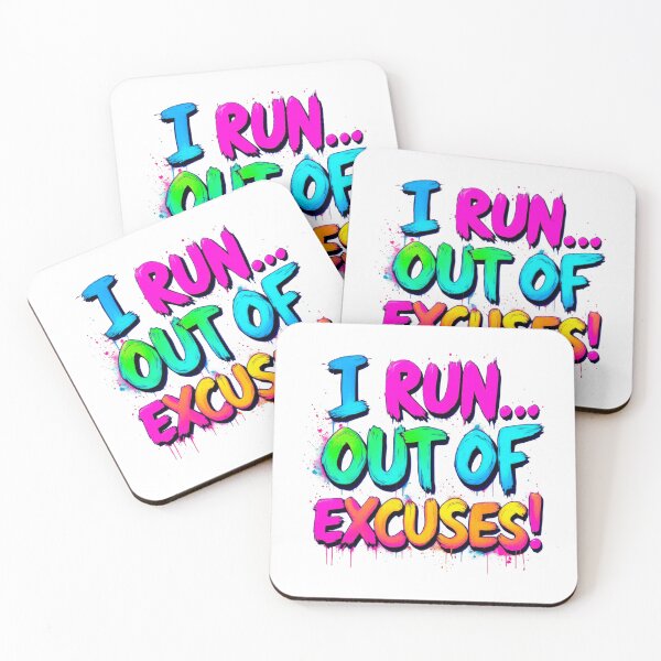 Item preview, I Run Out Of Excuses Bold Neon Graffiti Art designed and sold by SholoStudio.