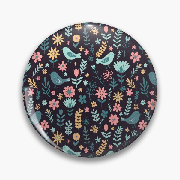 Item preview, Spring Birds and Flowers Pattern – Fresh Floral Seamless Design designed and sold by WildLakePatterns.