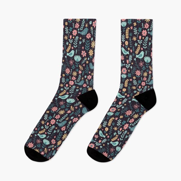 Item preview, Spring Birds and Flowers Pattern – Fresh Floral Seamless Design designed and sold by WildLakePatterns.