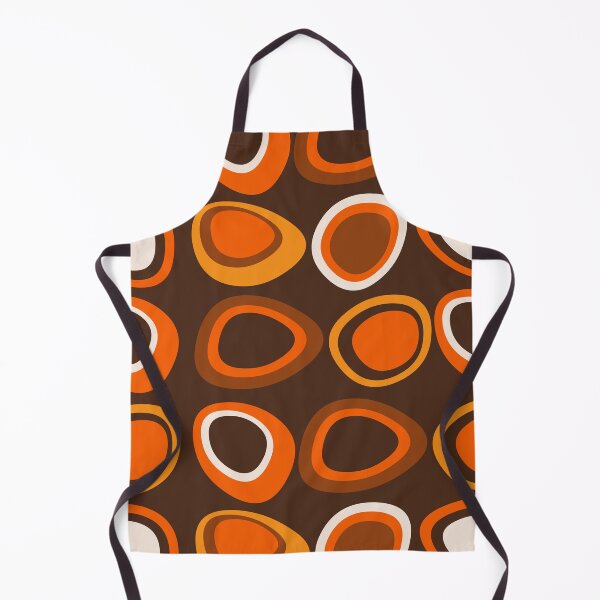 Item preview, Groovy Artistic Brown And Orange Retro Blobs designed and sold by retrobliss70s.