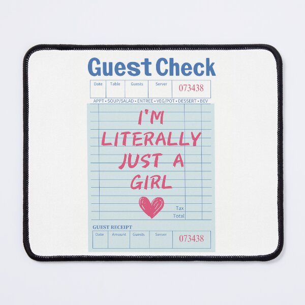 Item preview, I’m Literally Just A Girl - Blue Guest Check designed and sold by SaltedBeachPaperie.