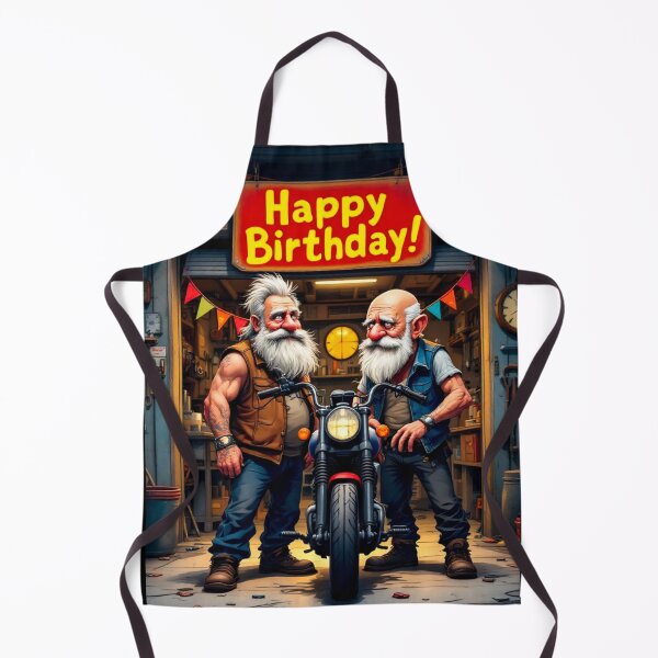 Item preview, HAPPY BIRTHDAY BIKER GARAGE 5 designed and sold by SteadyRolling.