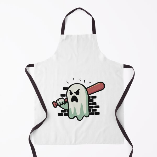 Item preview, Spooky Angry Ghost with Baseball Bat – Cute Creepy Cartoon Character | Funny Halloween & Gaming Design designed and sold by BrainBubbleArt.