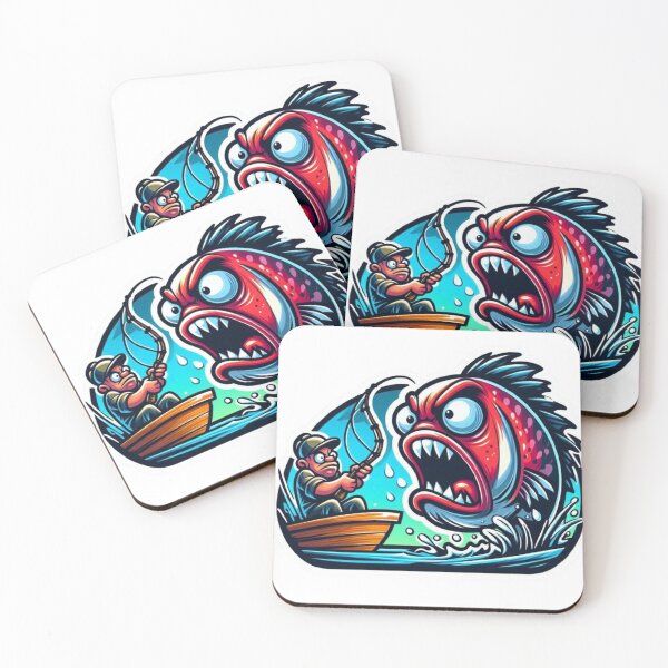 Item preview, Angry Cartoon Fish Yelling at the Fisherman designed and sold by Canaba.