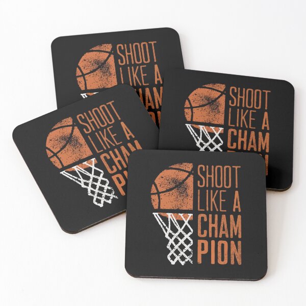 Item preview, Shoot Like a Champion – Vintage Basketball Quote Design for Players, Athletes & Sports Fans designed and sold by BrainBubbleArt.
