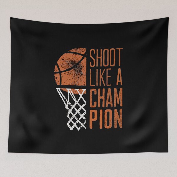 Item preview, Shoot Like a Champion – Vintage Basketball Quote Design for Players, Athletes & Sports Fans designed and sold by BrainBubbleArt.