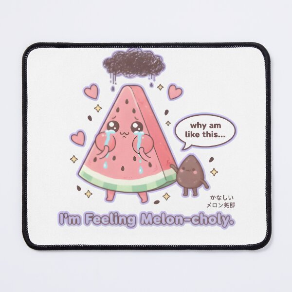 Item preview, I’m Feeling Melon-choly – Cute Sad Watermelon Pun Kawaii Design designed and sold by Snackwear Apparel.