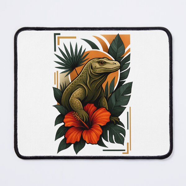 Item preview, Tropical Monitor Lizard – Exotic Botanical Reptile Illustration designed and sold by SVALANART.
