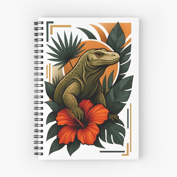 Artikelvorschau, Tropischer Waran – Exotische Botanical Reptilienillustration entworfen und verkauft von SVALANART.