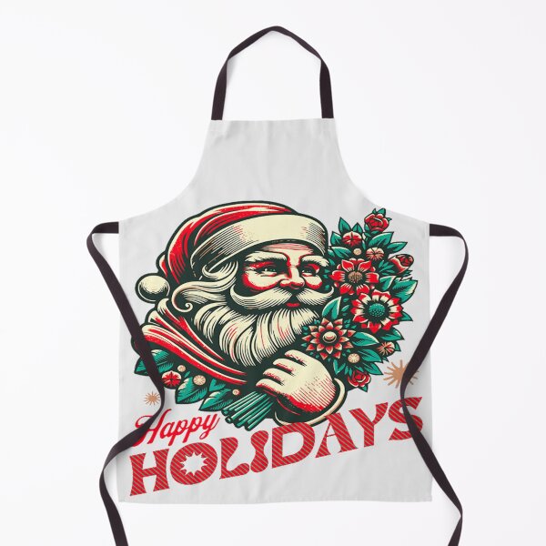 Item preview, Santa Claus wishes you happy holidays with flowers designed and sold by Hot4Shirt.