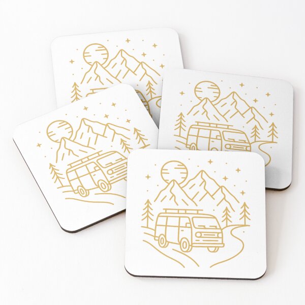 Item preview, Golden Line Art Mountain Van designed and sold by Artistmonkey345.