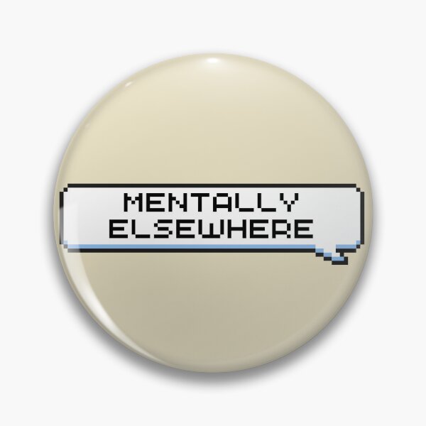 Item preview, Mentally Elsewhere Sticker designed and sold by Potato Quality Prints.