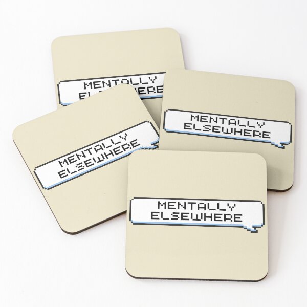 Item preview, Mentally Elsewhere Sticker designed and sold by Potato Quality Prints.
