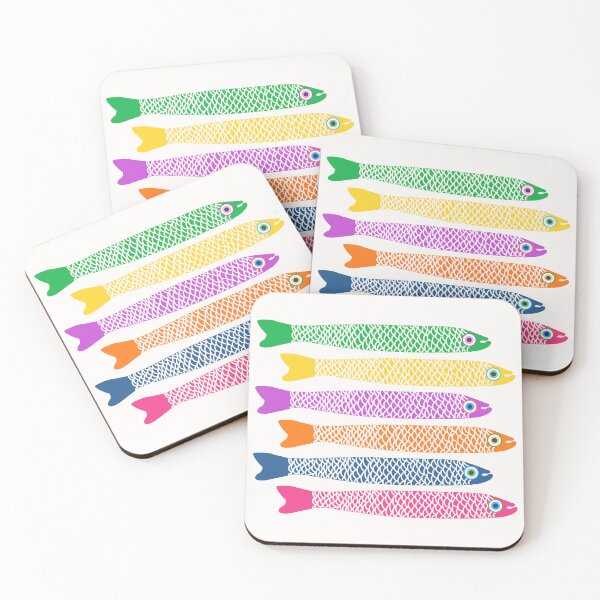 Item preview, Colorful Anchovy Fish - Ocean Aesthetic designed and sold by SaltedBeachPaperie.