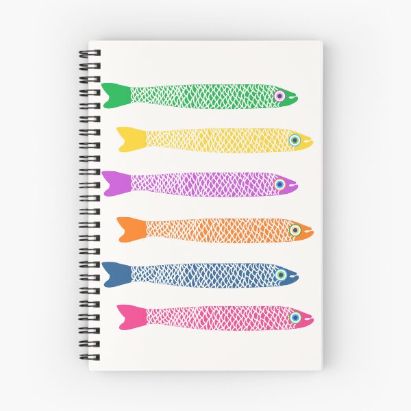 Item preview, Colorful Anchovy Fish - Ocean Aesthetic designed and sold by SaltedBeachPaperie.