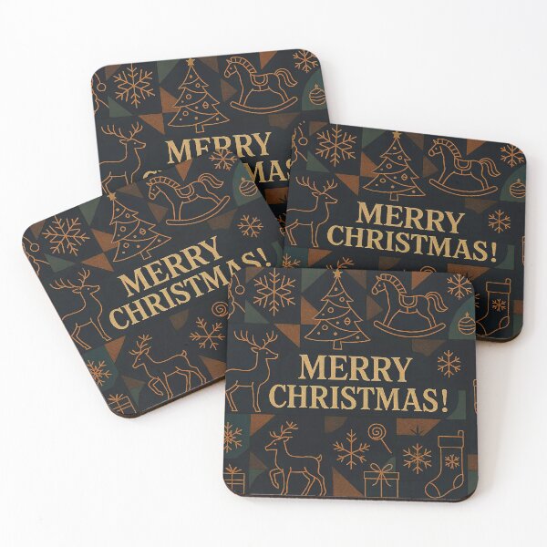 Item preview, Christmas holiday themed patchwork collage with festive symbols and icons designed and sold by 4Seasons.