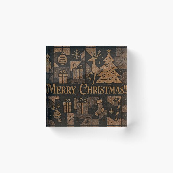 Item preview, Christmas holiday themed patchwork collage with festive symbols and icons designed and sold by 4Seasons.