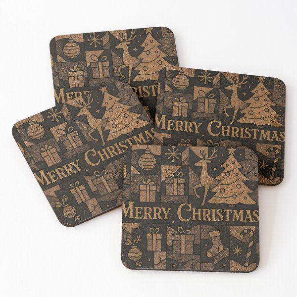 Item preview, Christmas holiday themed patchwork collage with festive symbols and icons designed and sold by 4Seasons.