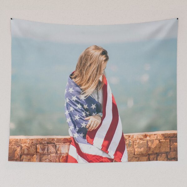 Item preview, Girl in the American flag designed and sold by jsebouvi.