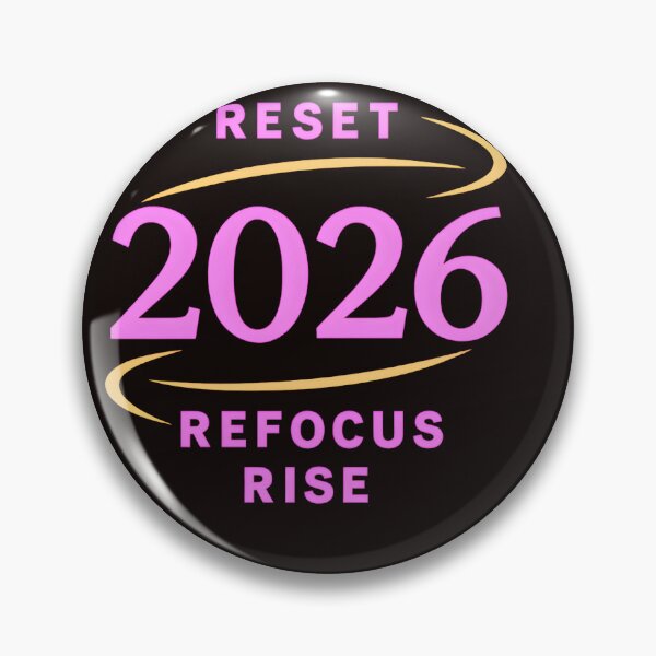 Item preview, 2026 Reset Refocus Rise – Motivational New Year Design designed and sold by ArtSpark Studio.