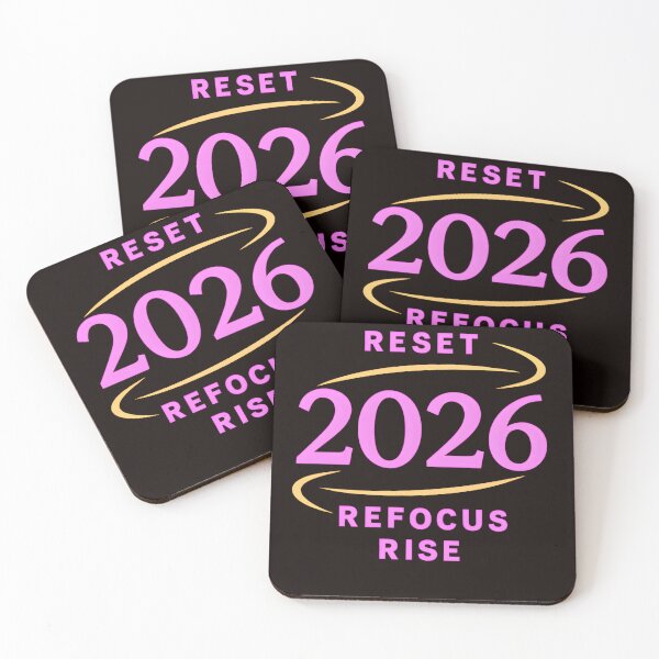 Item preview, 2026 Reset Refocus Rise – Motivational New Year Design designed and sold by ArtSpark Studio.