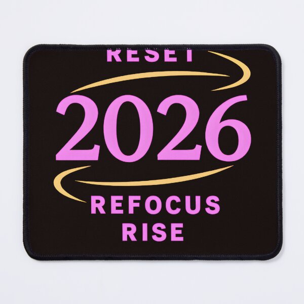 Item preview, 2026 Reset Refocus Rise – Motivational New Year Design designed and sold by ArtSpark Studio.