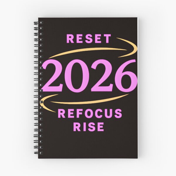 Item preview, 2026 Reset Refocus Rise – Motivational New Year Design designed and sold by ArtSpark Studio.
