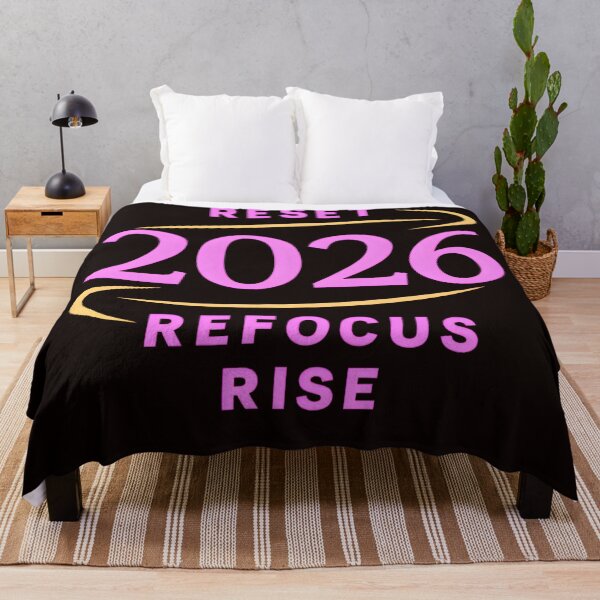 Item preview, 2026 Reset Refocus Rise – Motivational New Year Design designed and sold by ArtSpark Studio.