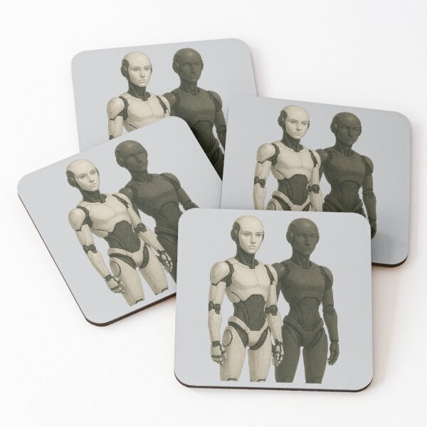 Item preview, Futuristic Humanoid Robot Companions designed and sold by TheWonkyEaselCo.