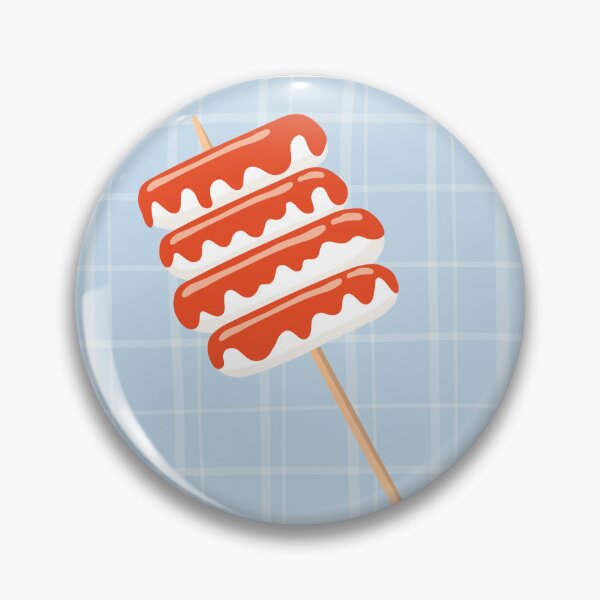 Item preview, Tteok-kkochi, rice cake skewer, Korean Food, Korean Cuisine, Korean Street Food Vector illustration Art Poster designed and sold by GennyOnThePaper.