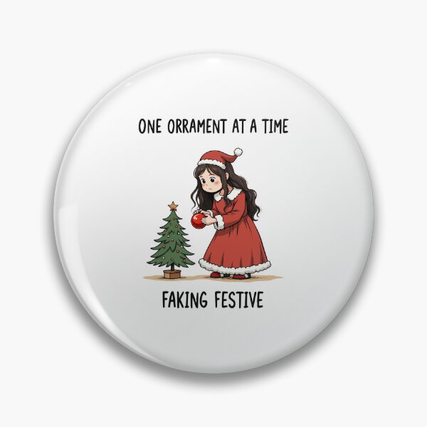 Item preview, Faking Festive – One Ornament at a Time Christmas Anime Girl Design designed and sold by aishacloset.