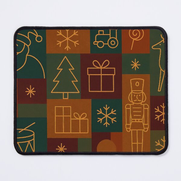 Item preview, Christmas holiday themed patchwork collage with festive symbols and icons designed and sold by 4Seasons.