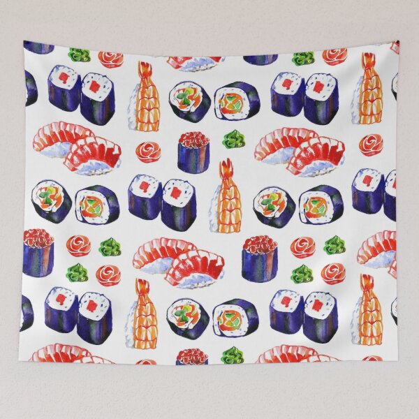 Item preview, Watercolor Sushi designed and sold by kawaiistudio.