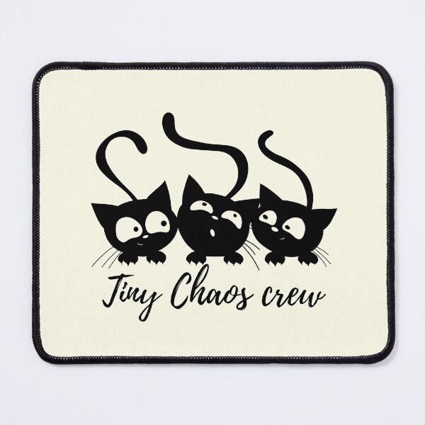 Item preview, Tiny Chaos Crew – Funny Cute Black Cats Illustration designed and sold by ABLAT_CREATIONS.