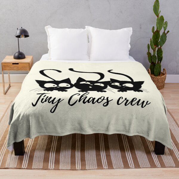 Item preview, Tiny Chaos Crew – Funny Cute Black Cats Illustration designed and sold by ABLAT_CREATIONS.