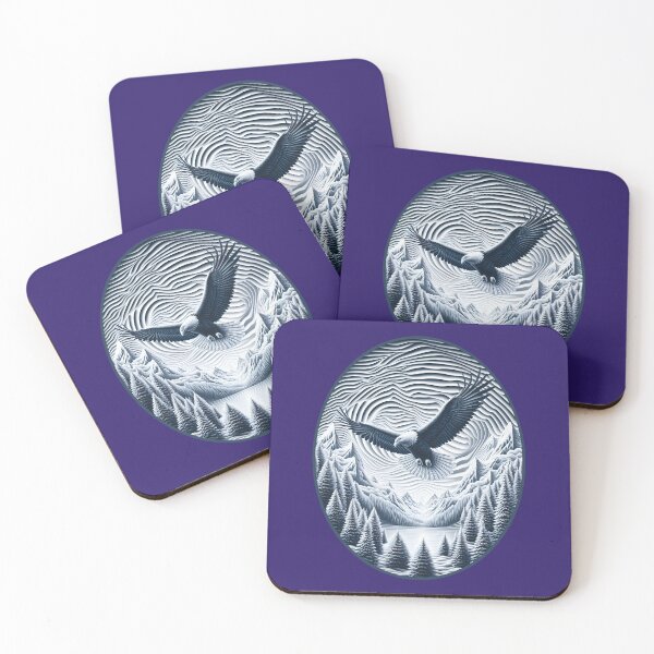 Item preview, Bald Eagle Over Snowy Alaskan Winter Scenery designed and sold by AlchemyColor.