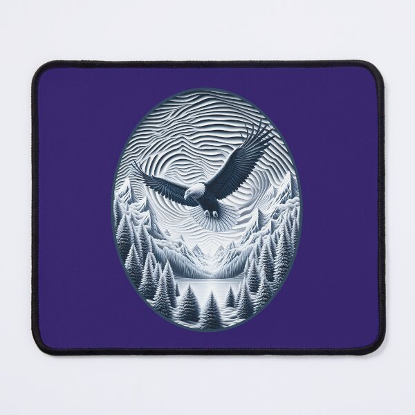 Item preview, Bald Eagle Over Snowy Alaskan Winter Scenery designed and sold by AlchemyColor.