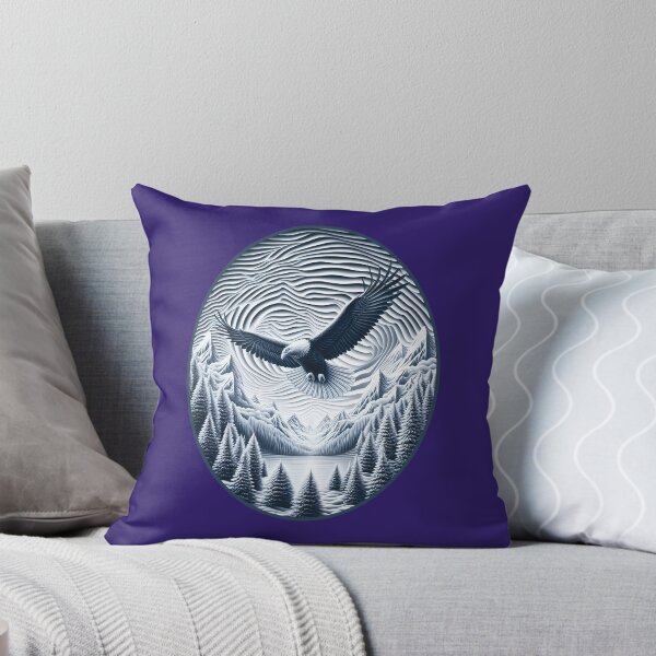 Item preview, Bald Eagle Over Snowy Alaskan Winter Scenery designed and sold by AlchemyColor.