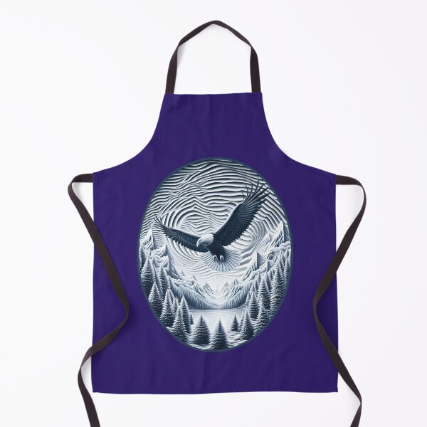 Item preview, Bald Eagle Over Snowy Alaskan Winter Scenery designed and sold by AlchemyColor.