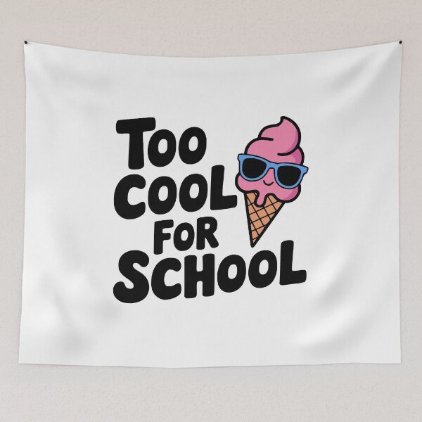 Item preview, Too Cool For School! Cute Icecream Pun designed and sold by PMCreative.