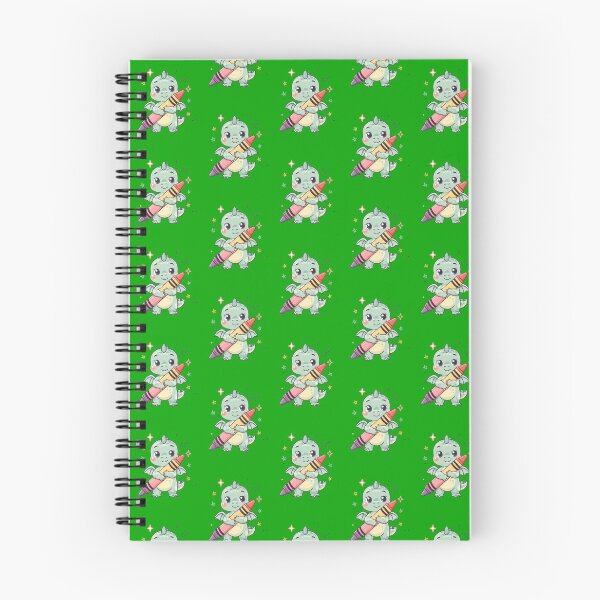 Item preview, Cute Baby Dragon Holding Crayon - Creative Art Monster Illustration designed and sold by RudArtAI.