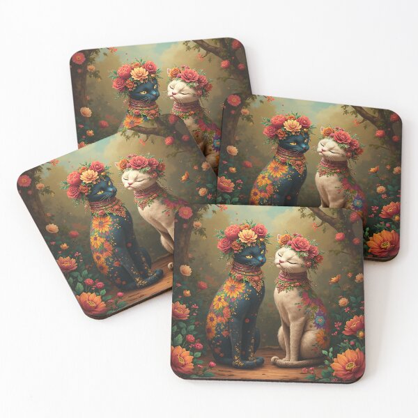 Item preview, Floral cats designed and sold by gianoxart.