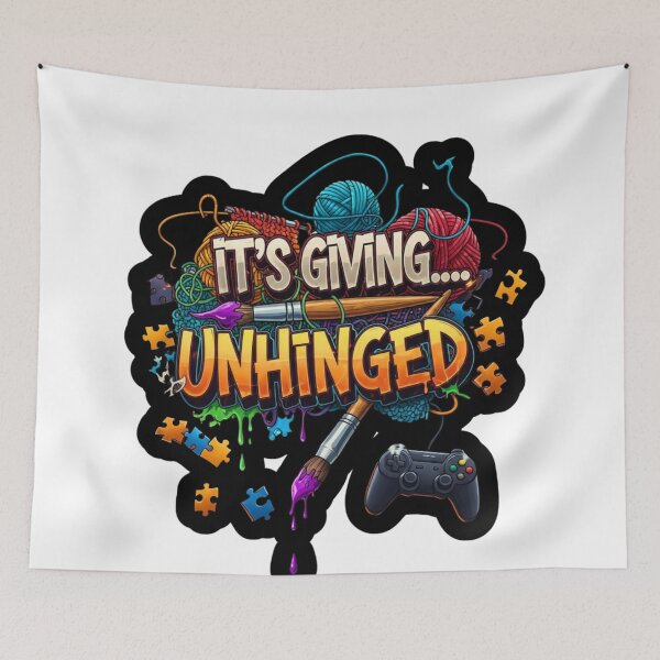 Item preview, t's giving... unhinged designed and sold by FitEnvy.